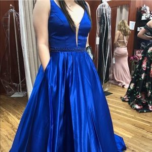 Royal blue Sherri Hill prom dress!